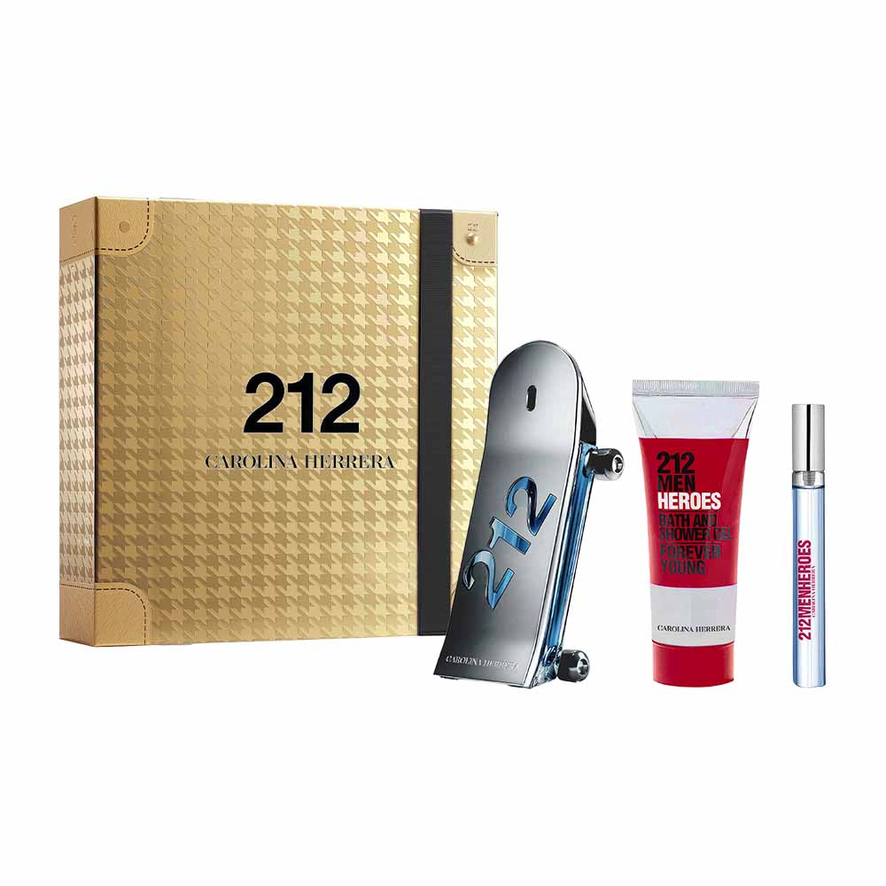 212 Heroes Estuche 3 Piezas Caballero EDT 90ml + Gel de Baño 100ml + Miniatura 10ml