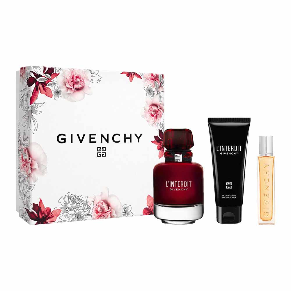 L'Interdit Rouge Estuche 3 Piezas Dama EDP 80ml + Locion Hidratante 75ml + Miniatura 12.5ml